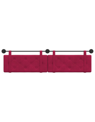 Testata appesa Rosso Vino 210 x 55 x 5 cm Velluto