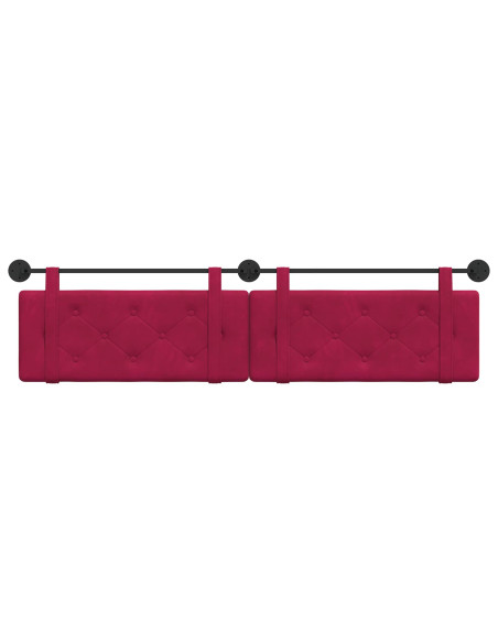 Testata appesa Rosso Vino 210 x 55 x 5 cm Velluto