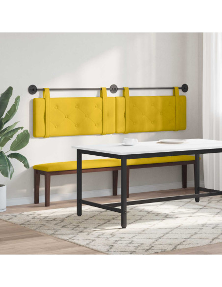 Testata appesa Giallo 210 x 55 x 5 cm Velluto