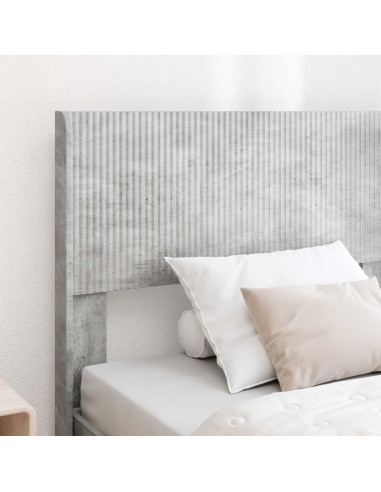 Struttura del letto con stoccaggio e testata Grigio Cemento