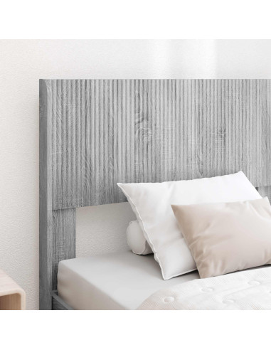 Struttura del letto con stoccaggio e testata Sonoma grigio