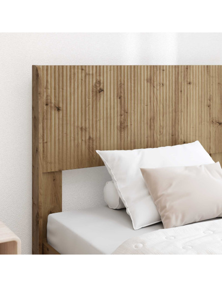 Struttura del letto con stoccaggio e testata Rovere Artigianale