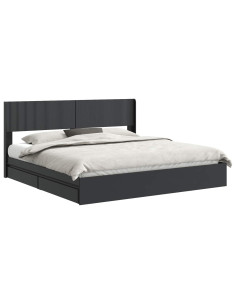 Struttura del letto con stoccaggio e testata 3 pcs 2