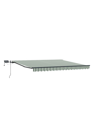 Tenda Retrattile Verde e bianco 450 ×300 cm Tessuto