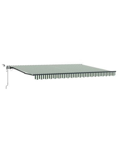 Tessuto per Tenda con Verde e Bianco 450 × 300 cm Poliestere