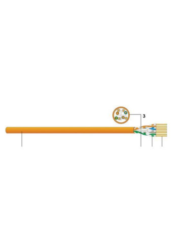 CAVO U/UTP CAT.6 CCA ARANCIO 500M