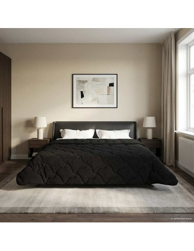 Piumone Completo Annuale Trapuntato Nero 220 x 260 cm