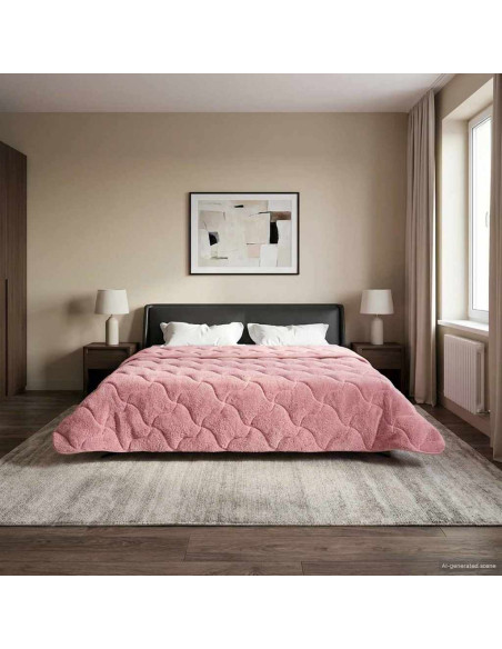 Piumone Completo Annuale Trapuntato Rosa 220 x 240 cm