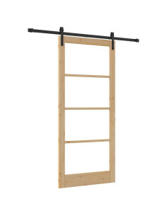 Porta scorrevole ORKDAL Naturale e Nero 93 x 211 cm 2
