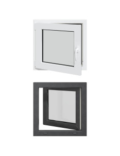 Finestra per Soffitta RISOR Antracite 50 x 50 cm PVC e Vetro 2
