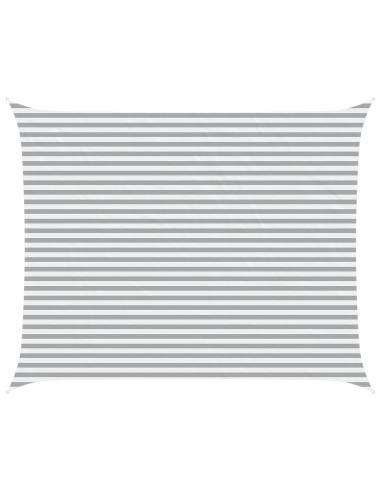 Vela da ombra solare Grigio chiaro e bianco 5 x 4 m