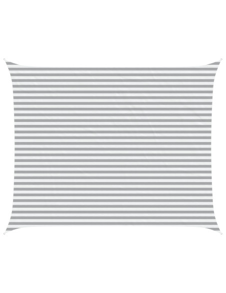 Vela da ombra solare Grigio chiaro e bianco 5 x 4 m