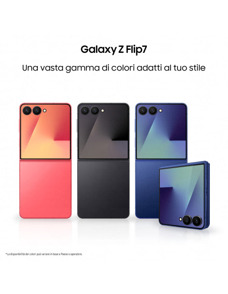 Samsung Galaxy Z Flip7 Smartphone AI, RAM 12GB, 256GB, Display 4,1" Super AMOLED/6,9" Dynamic AMOLED 2X, Fotocamera 50MP, Coralr