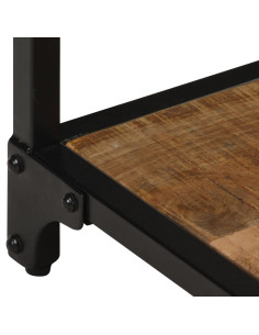 Tavolino da Salotto 40x40x36 cm Legno Massello di Mango Grezzo