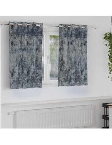 Tende in Velluto 2 pcs Grigio Argento 140 x 140 cm Velluto