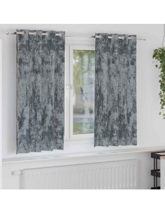 Tende in Velluto 2 pcs Grigio Argento 175 x 140 cm Velluto