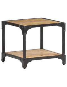 Tavolino da Salotto 40x40x36 cm Legno Massello di Mango Grezzo 2