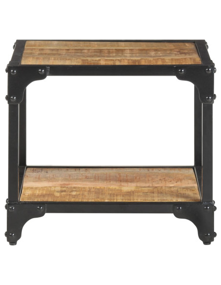 Tavolino da Salotto 40x40x36 cm Legno Massello di Mango Grezzo