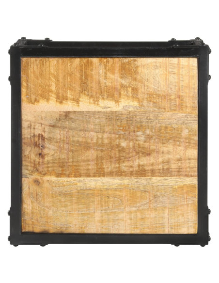 Tavolino da Salotto 40x40x36 cm Legno Massello di Mango Grezzo