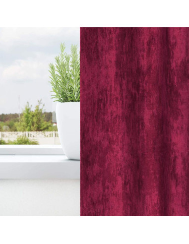Tende in Velluto 2 pcs Rosso Vino 140 x 140 cm Velluto