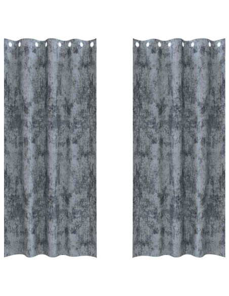 Tende in Velluto 2 pcs Grigio Argento 260 x 140 cm Velluto