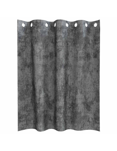 Tende in Velluto con tende 2 pcs Grigio 140 x 140 cm Velluto