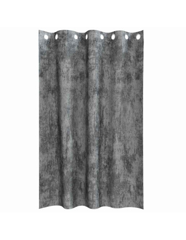 Tende in Velluto con tende 2 pcs Grigio 175 x 140 cm Velluto