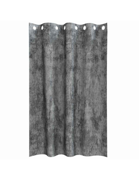 Tende in Velluto con tende 2 pcs Grigio 175 x 140 cm Velluto
