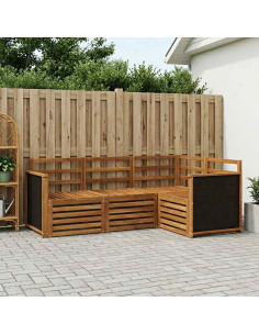 Set divani 4 pcs Legno di Acacia Massello