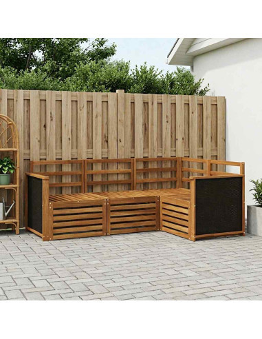 Set divani 4 pcs Legno di Acacia Massello