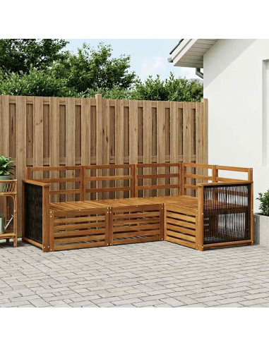 Set divani 4 pcs Legno di Acacia Massello