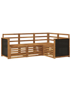Set divani 4 pcs Legno di Acacia Massello 2