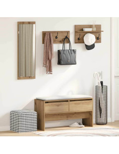 Set mobili da ingresso con cassetto 4 pcs Rovere Artigianale