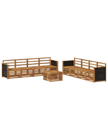 Set divani 9 pcs Legno di Acacia Massello