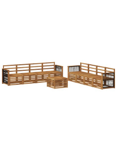 Set divani 9 pcs Legno di Acacia Massello