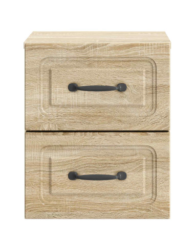 Mobiletto da notte a muro Rovere Sonoma 34,5 x 33 x 40 cm