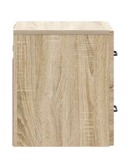 Mobiletto da notte a muro Rovere Sonoma 34,5 x 33 x 40 cm