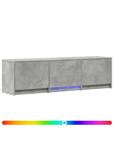 Mobile TV con LED con LED Grigio Cemento 140 x 34 x 40 cm