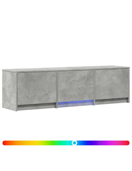 Mobile TV con LED con LED Grigio Cemento 140 x 34 x 40 cm