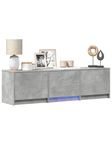 Mobile TV con LED con LED Grigio Cemento 140 x 34 x 40 cm