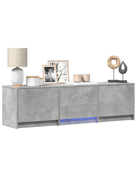 Mobile TV con LED con LED Grigio Cemento 140 x 34 x 40 cm