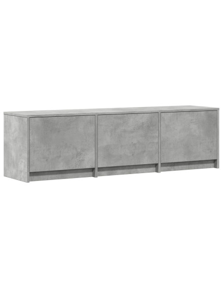 Mobile TV con LED con LED Grigio Cemento 140 x 34 x 40 cm