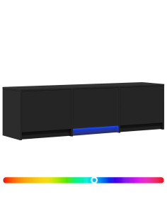 Mobile TV con LED Nero 140 x 34 x 40 cm Legno ingegnerizzato 2