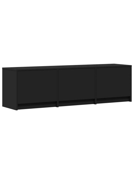 Mobile TV con LED Nero 140 x 34 x 40 cm Legno ingegnerizzato