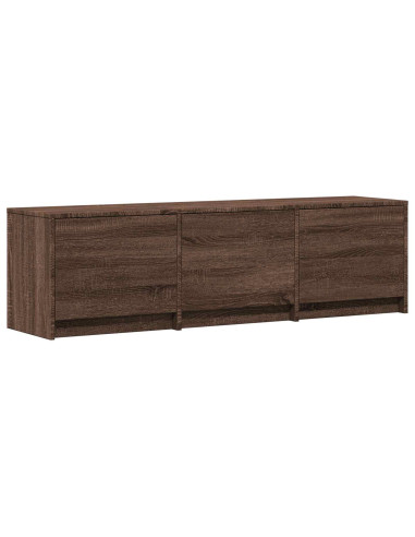 Mobile TV con LED con LED Quercia marrone 140 x 34 x 40 cm