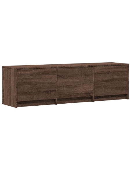 Mobile TV con LED con LED Quercia marrone 140 x 34 x 40 cm