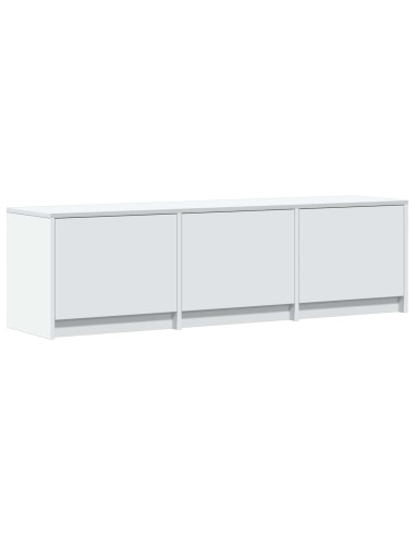 Mobile TV con LED Bianco 140 x 34 x 40 cm Legno ingegnerizzato