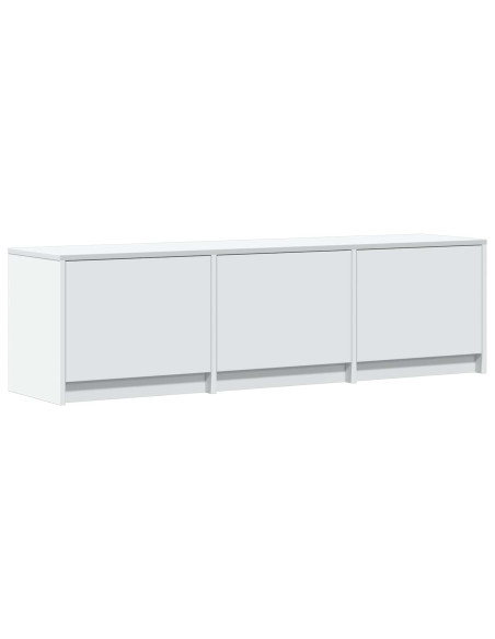 Mobile TV con LED Bianco 140 x 34 x 40 cm Legno ingegnerizzato