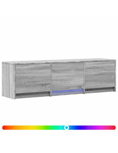 Mobile TV con LED con LED Sonoma grigia 140 x 34 x 40 cm 2
