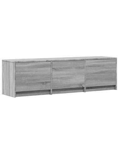 Mobile TV con LED con LED Sonoma grigia 140 x 34 x 40 cm